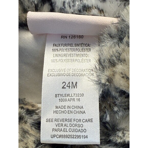 Little Lass  Adorable Leopard Faux Fur Sleeveless Top Infants size 24 mos - Picture 8 of 8